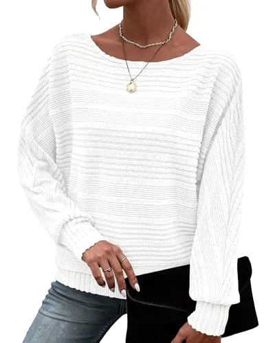KIRUNDO Boat Neck Sweater in White