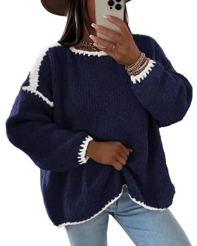 KIRUNDO Chunky Oversized Sweater in Royal Blue