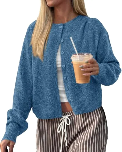 KIRUNDO Long Sleeve Cardigan in Blue