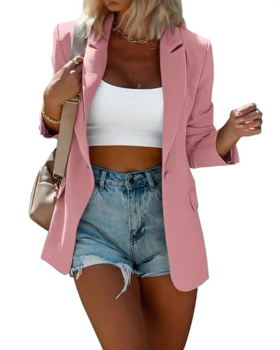 KIRUNDO Oversized Boyfriend Blazer in Pink