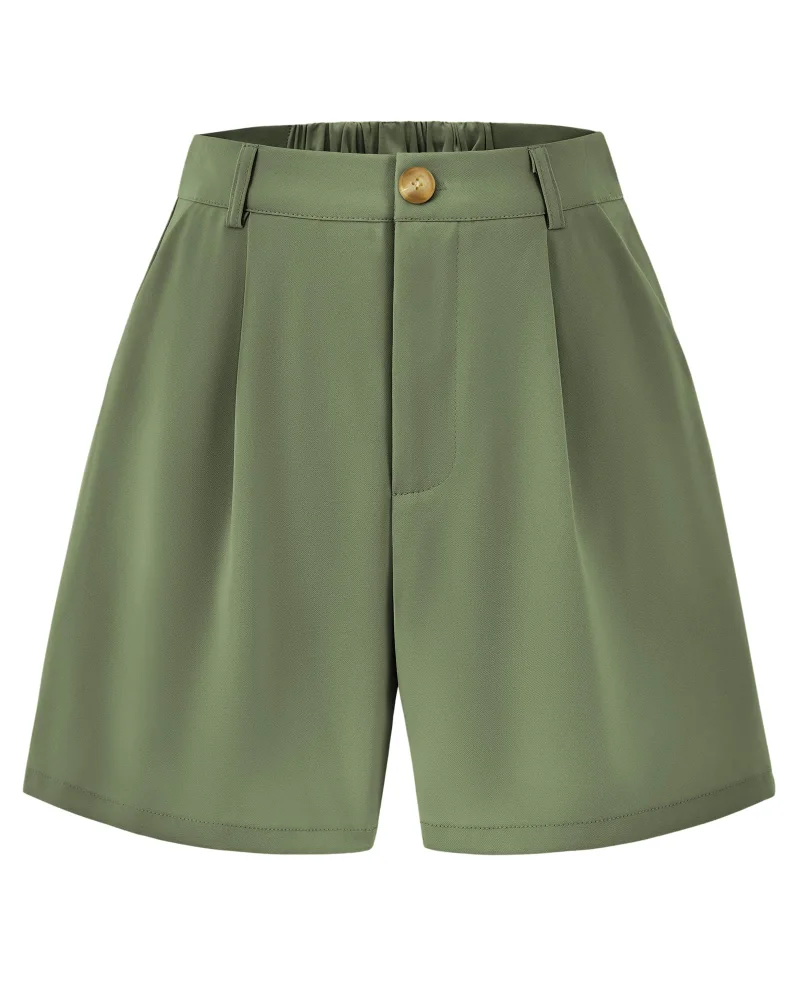 KIRUNDO High-Waist Shorts in Light Green
