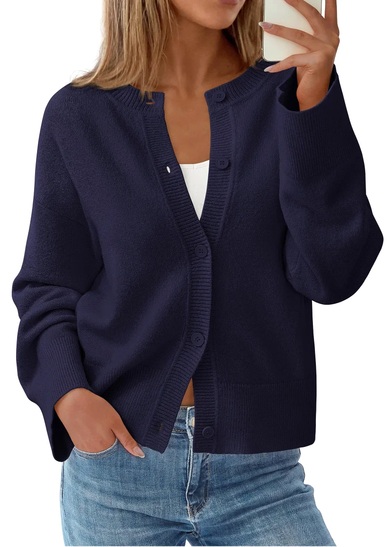 KIRUNDO Oversized Cardigan in Navy