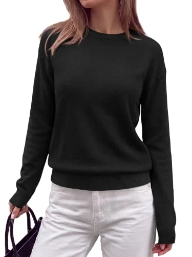 KIRUNDO Lightweight Crewneck Sweater in Black
