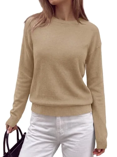 KIRUNDO Lightweight Crewneck Sweater in Khaki