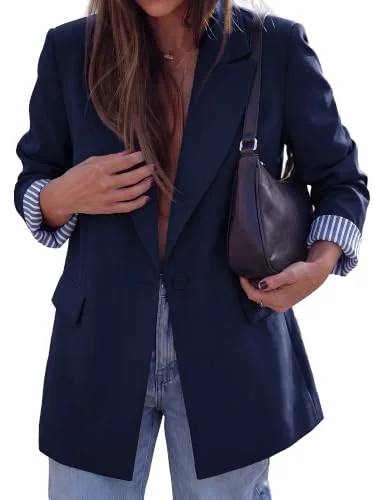 KIRUNDO Longline Blazer in Navy Blue