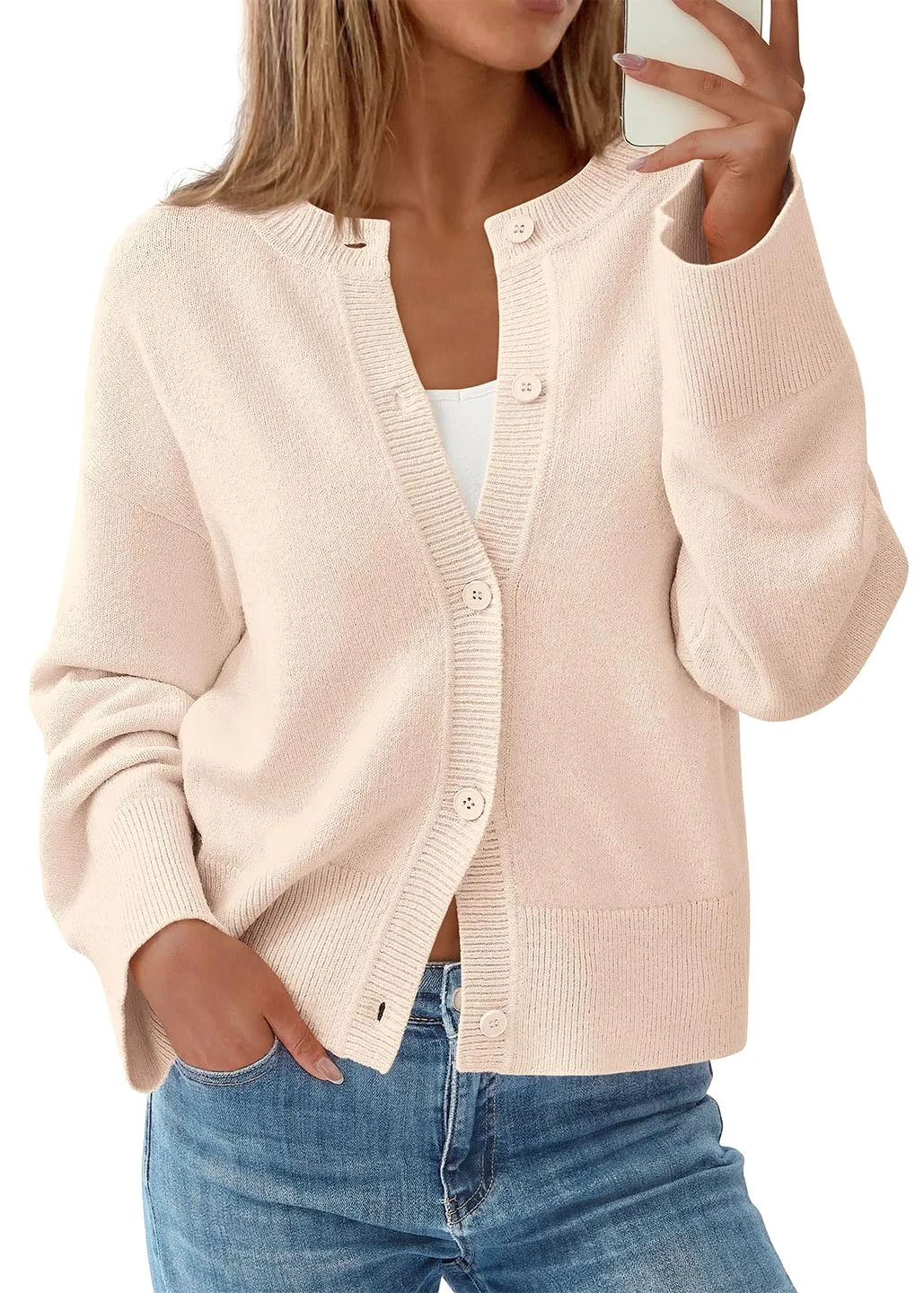 KIRUNDO Oversized Cardigan in Cream