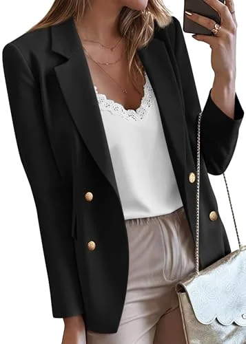 KIRUNDO Double-Breasted Blazer in Black