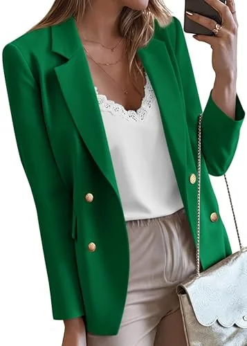 KIRUNDO Double-Breasted Blazer in Green