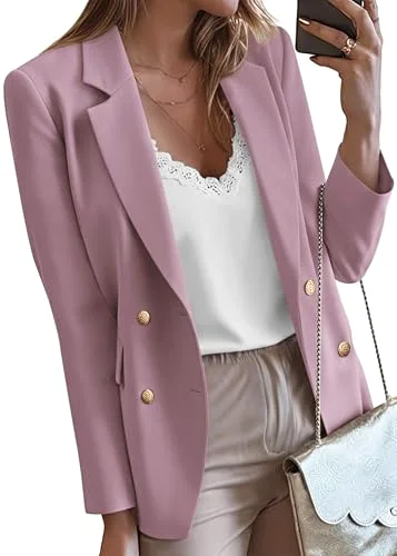KIRUNDO Double-Breasted Blazer in Pink