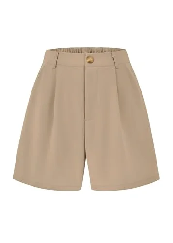 KIRUNDO High-Waist Shorts in Beige Apricot