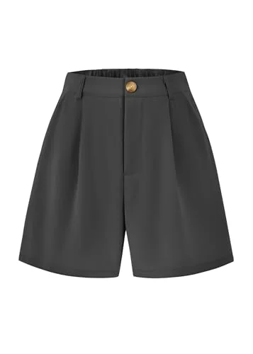 KIRUNDO High-Waist Shorts in Dark Grey