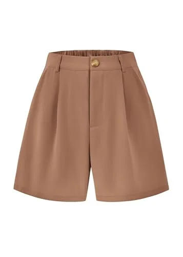KIRUNDO High-Waist Shorts in Khaki