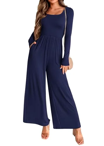 KIRUNDO Long Sleeve Jumpsuit in Navy