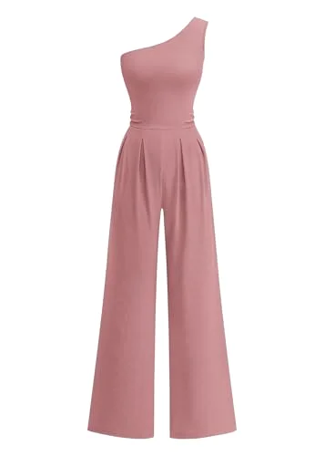 KIRUNDO One-Shoulder Jumpsuit in Pink