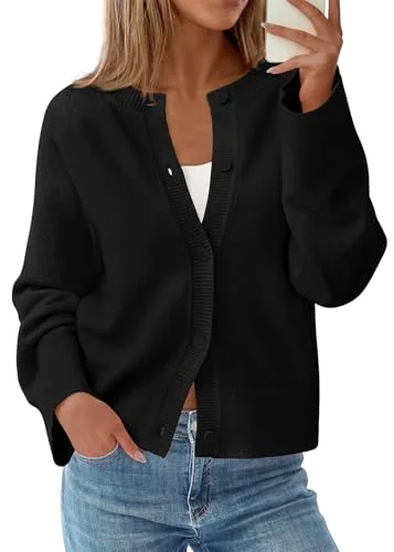 KIRUNDO Oversized Cardigan in Black