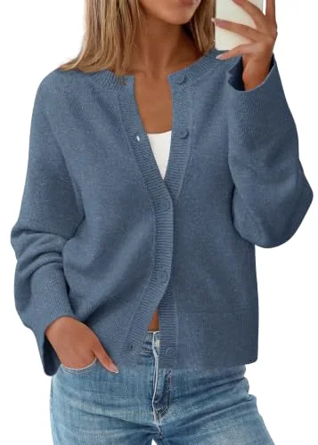 KIRUNDO Oversized Cardigan in Blue