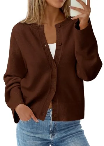 KIRUNDO Oversized Cardigan in Brown