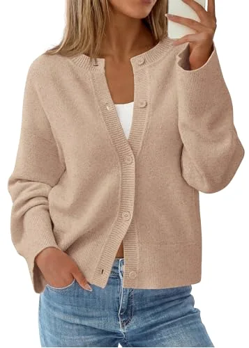 KIRUNDO Oversized Cardigan in Khaki