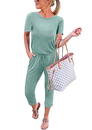 KIRUNDO Short Sleeve Jumpsuit in Fruit Green