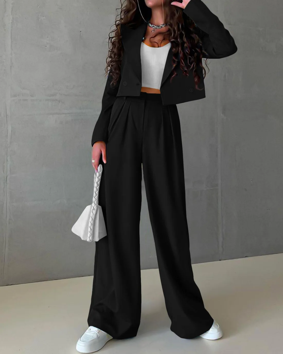 KIRUNDO Business Pant Suit Set in Black, view 3