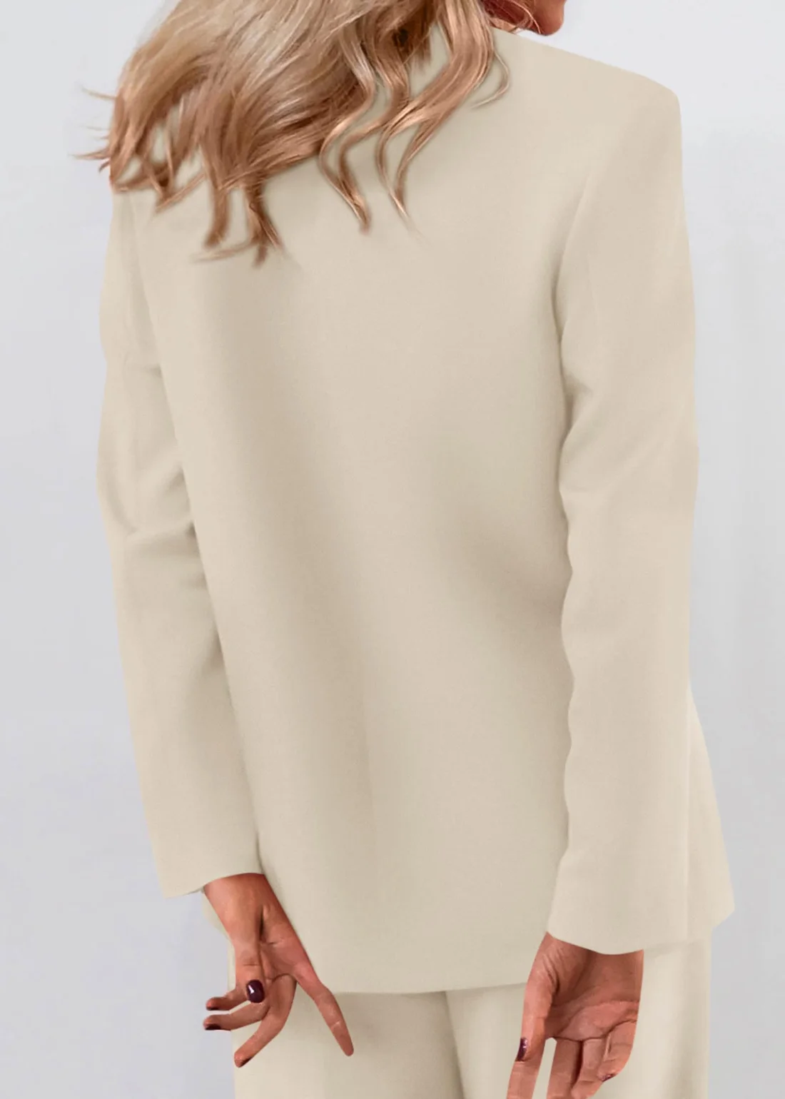KIRUNDO Double-Breasted Blazer in Beige, view 3