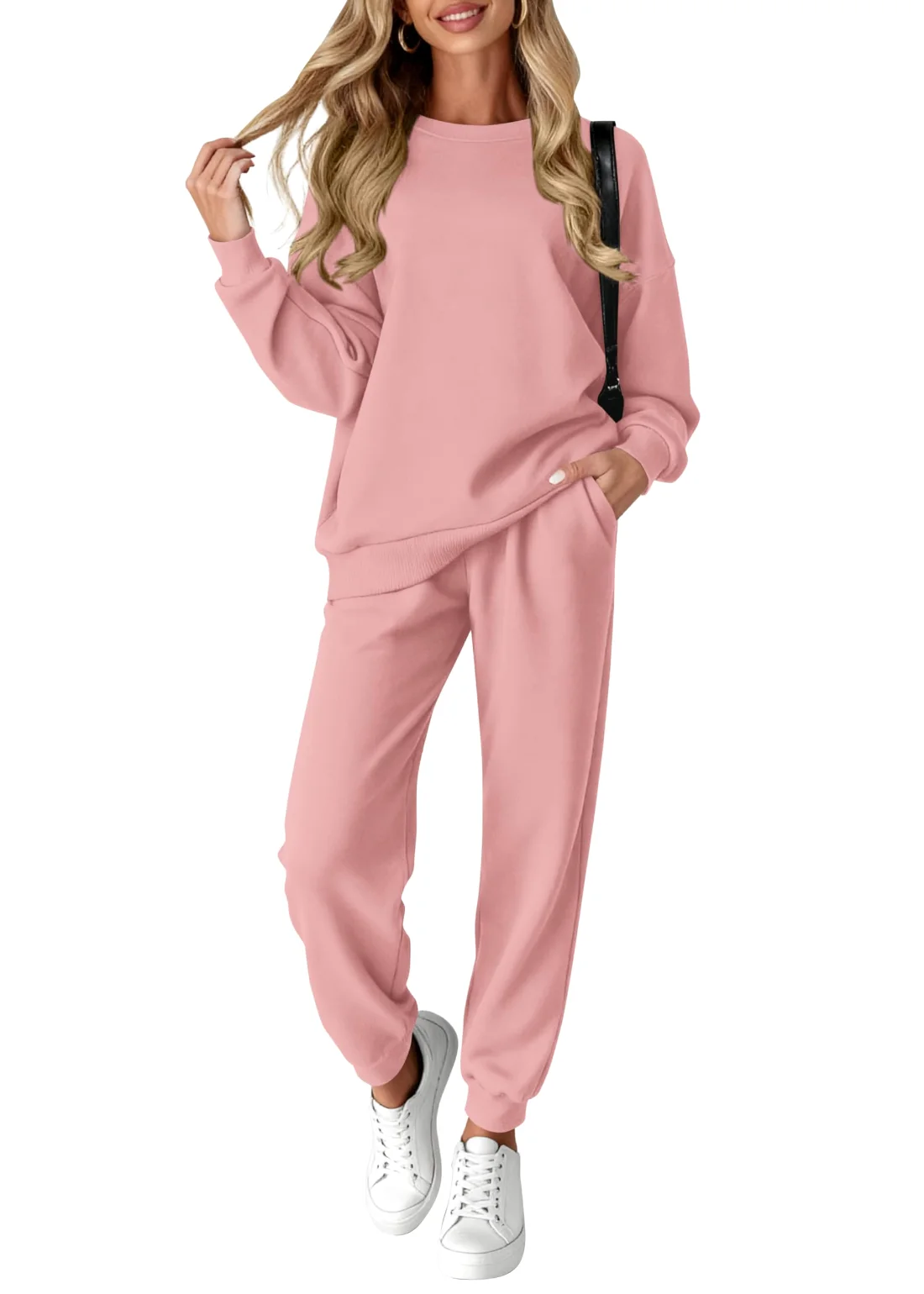 KIRUNDO Jogger Sweatsuit Set in Pink