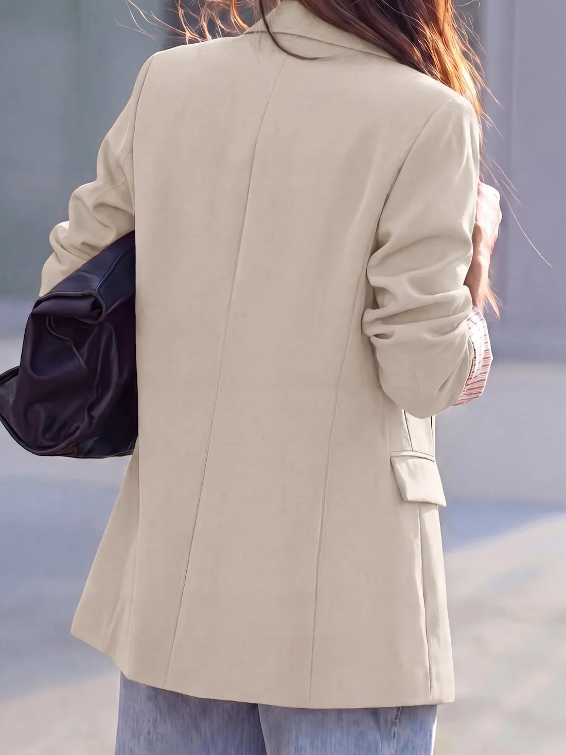 KIRUNDO Longline Blazer in Beige, view 3